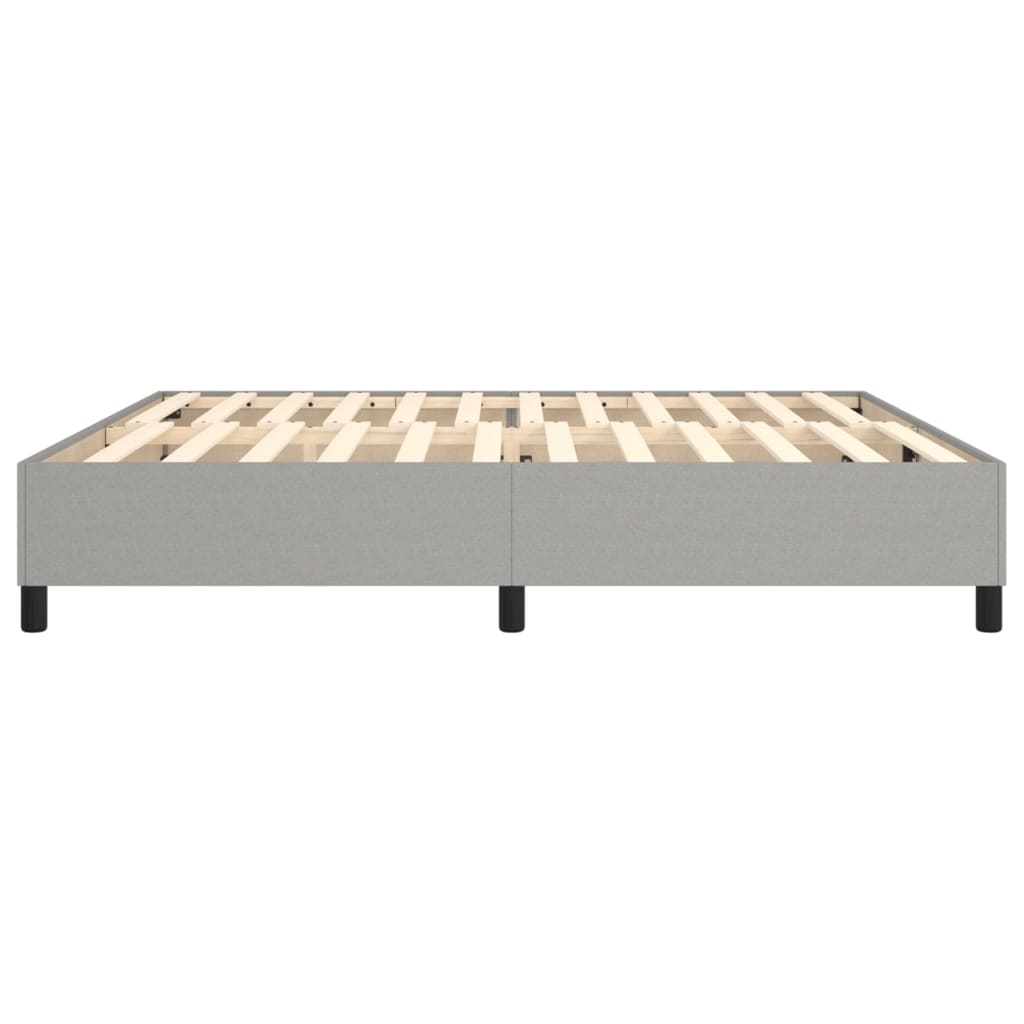 Struttura Letto a Rete a Molle Grigio Chiaro 200x200 cm Tessuto | homemem39