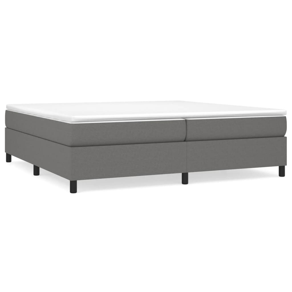 Struttura Letto a Rete a Molle Grigio Scuro 200x200 cm Tessuto | homemem39
