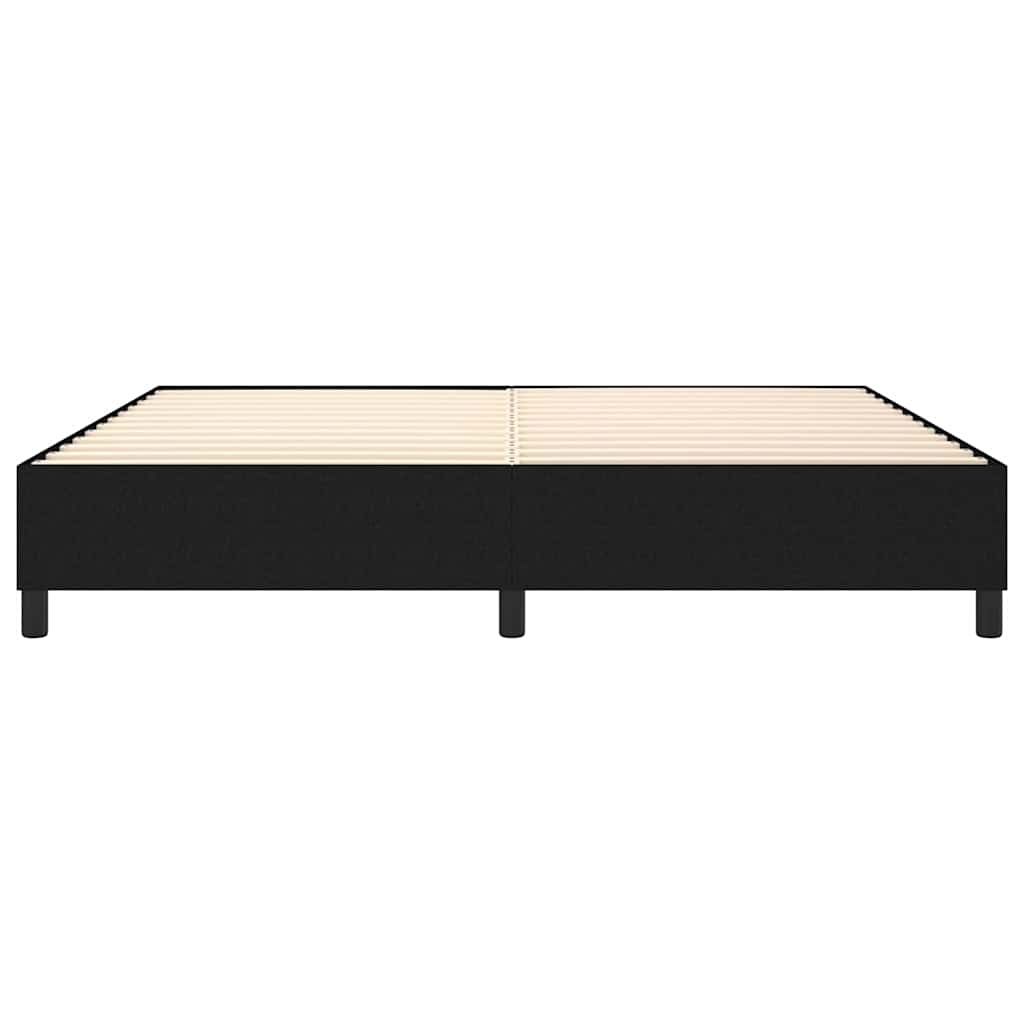 Struttura Letto a Rete a Molle Nero 200x200 cm in Tessuto