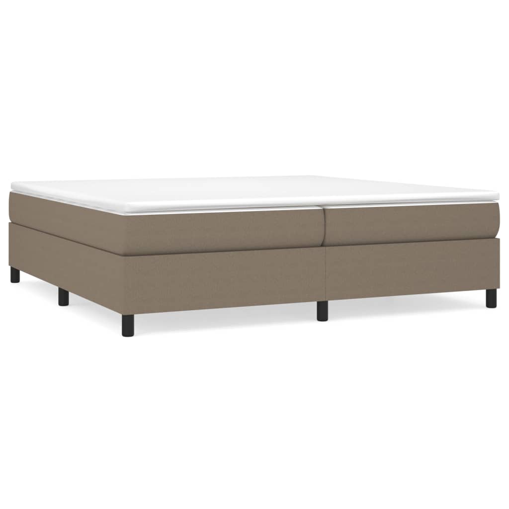 Struttura Letto a Rete a Molle Tortora 200x200 cm in Tessuto