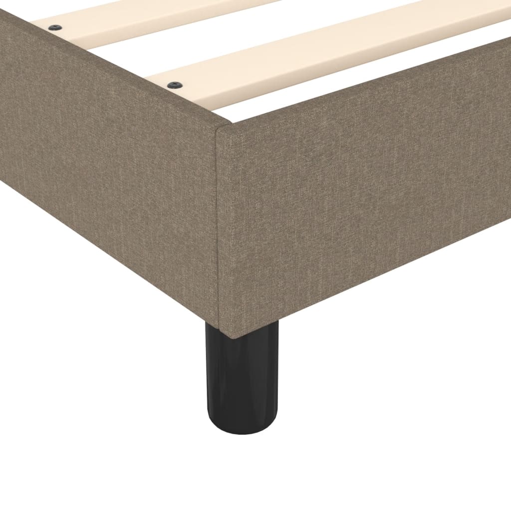 Struttura Letto a Rete a Molle Tortora 200x200 cm in Tessuto