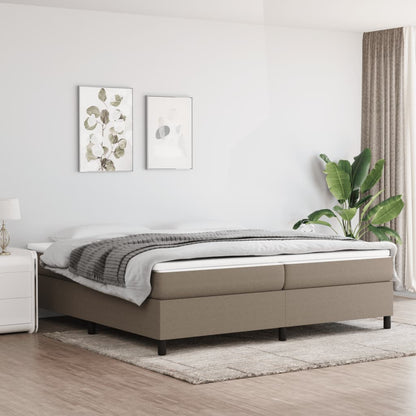 Struttura Letto a Rete a Molle Tortora 200x200 cm in Tessuto