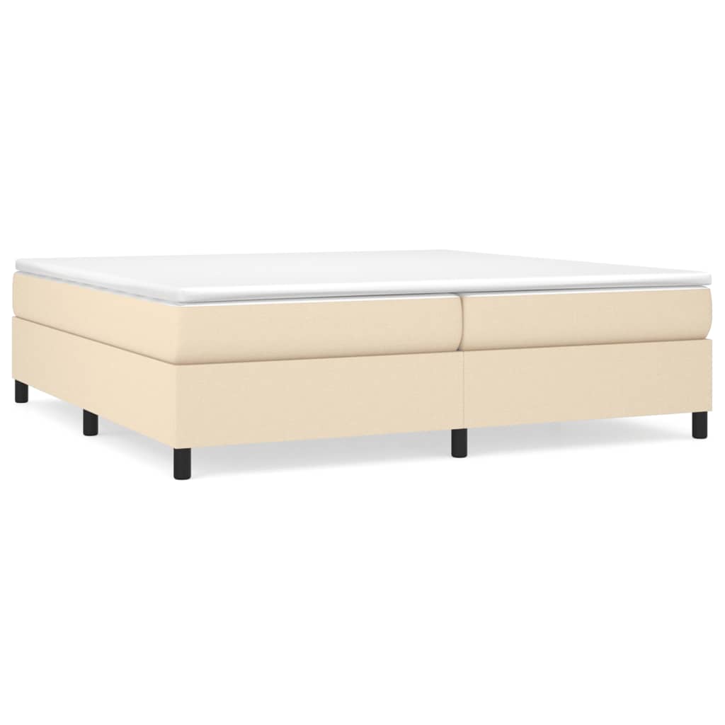 Struttura Letto a Rete a Molle Crema 200x200 cm in Tessuto | homemem39