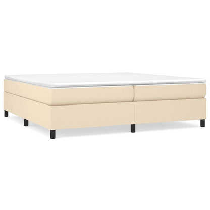 Struttura Letto a Rete a Molle Crema 200x200 cm in Tessuto | homemem39
