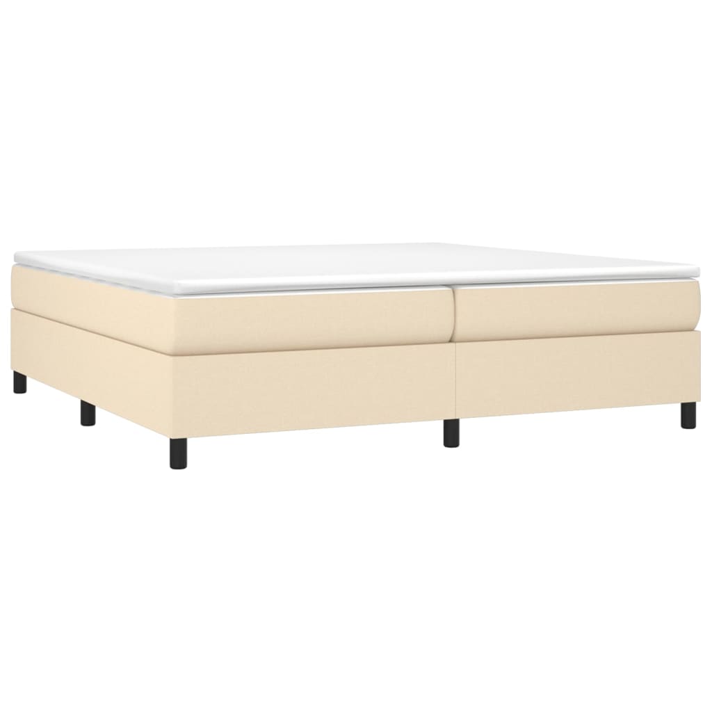 Struttura Letto a Rete a Molle Crema 200x200 cm in Tessuto | homemem39