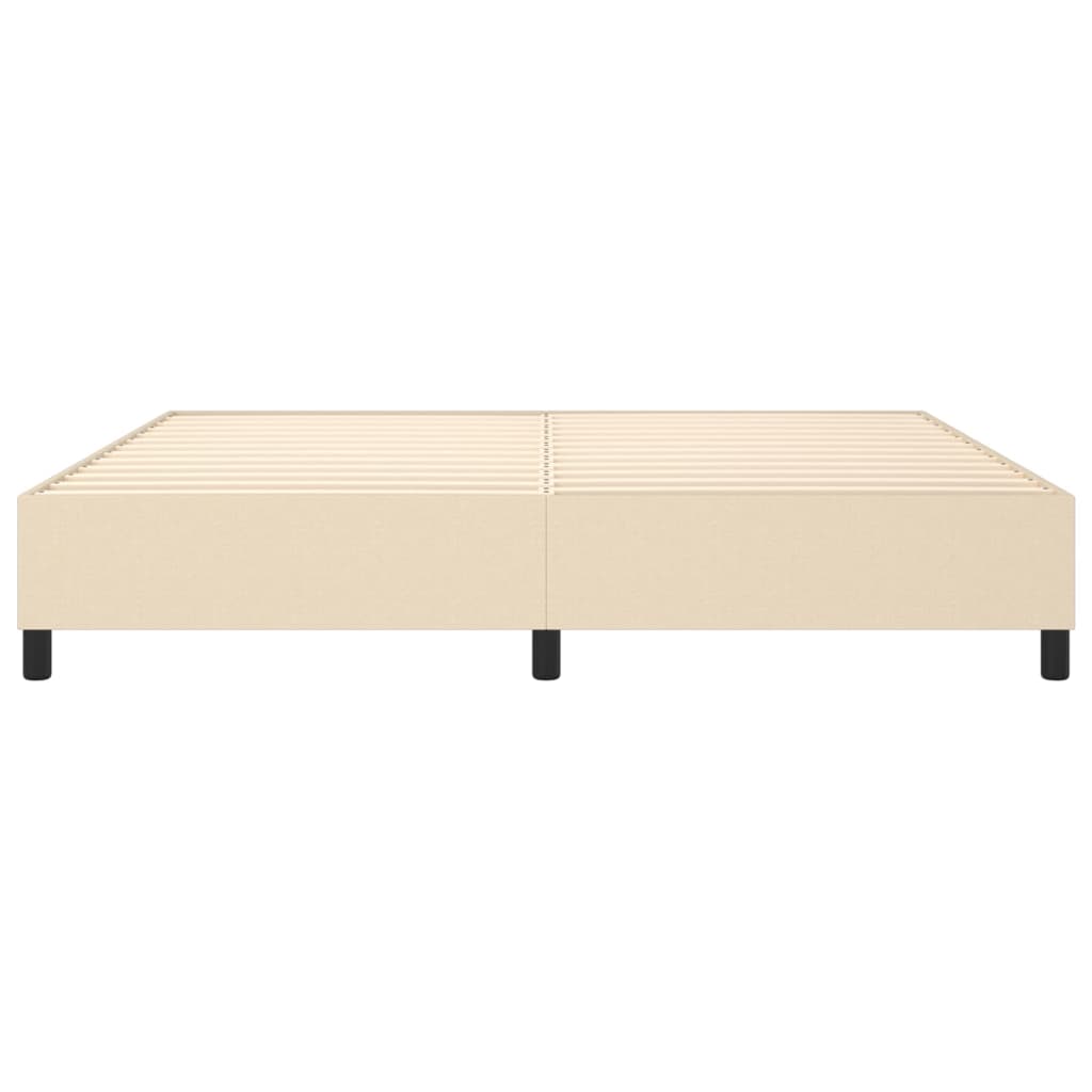 Struttura Letto a Rete a Molle Crema 200x200 cm in Tessuto | homemem39