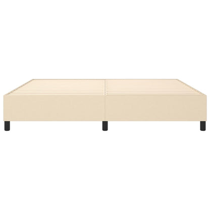 Struttura Letto a Rete a Molle Crema 200x200 cm in Tessuto | homemem39