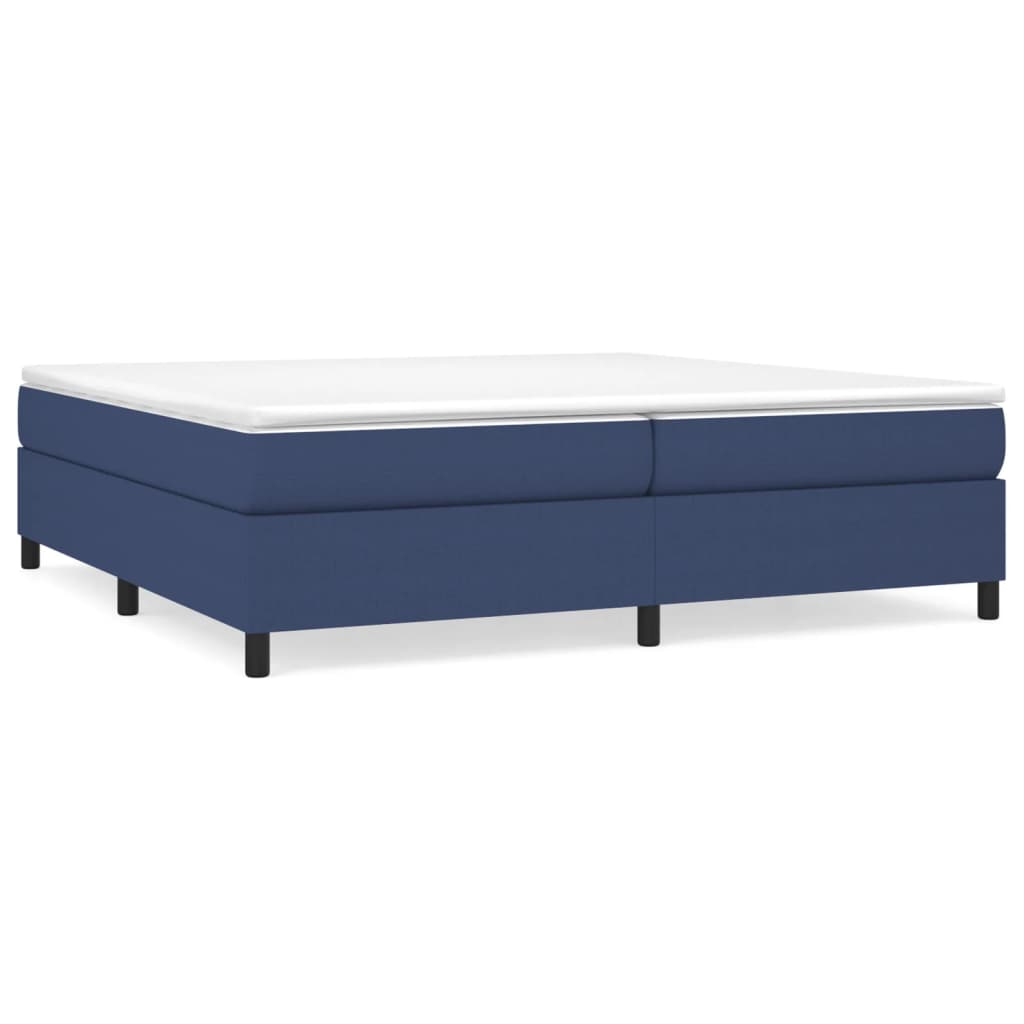Struttura Letto a Rete a Molle Blu 200x200 cm in Tessuto | homemem39