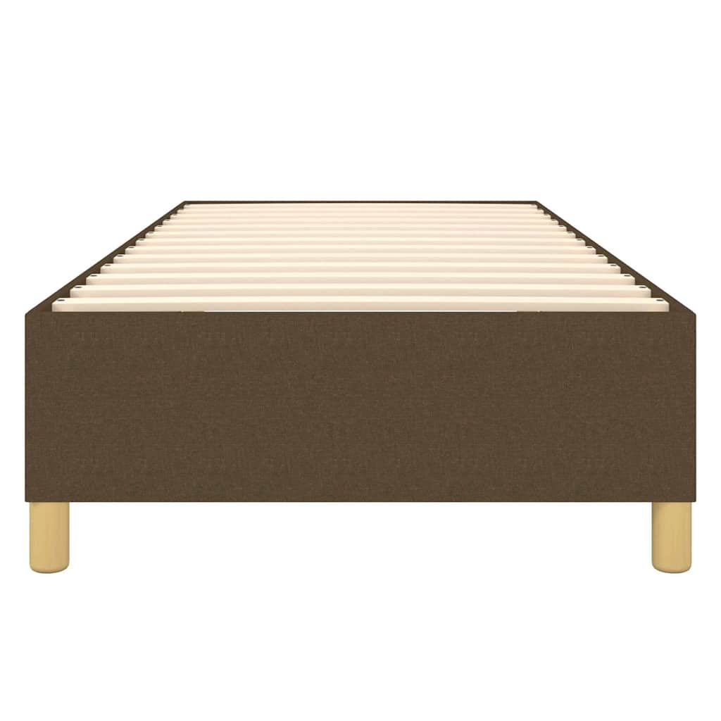 Struttura Letto a Rete a Molle Marrone Scuro 80x200 cm Tessuto