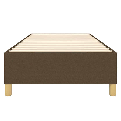 Struttura Letto a Rete a Molle Marrone Scuro 80x200 cm Tessuto