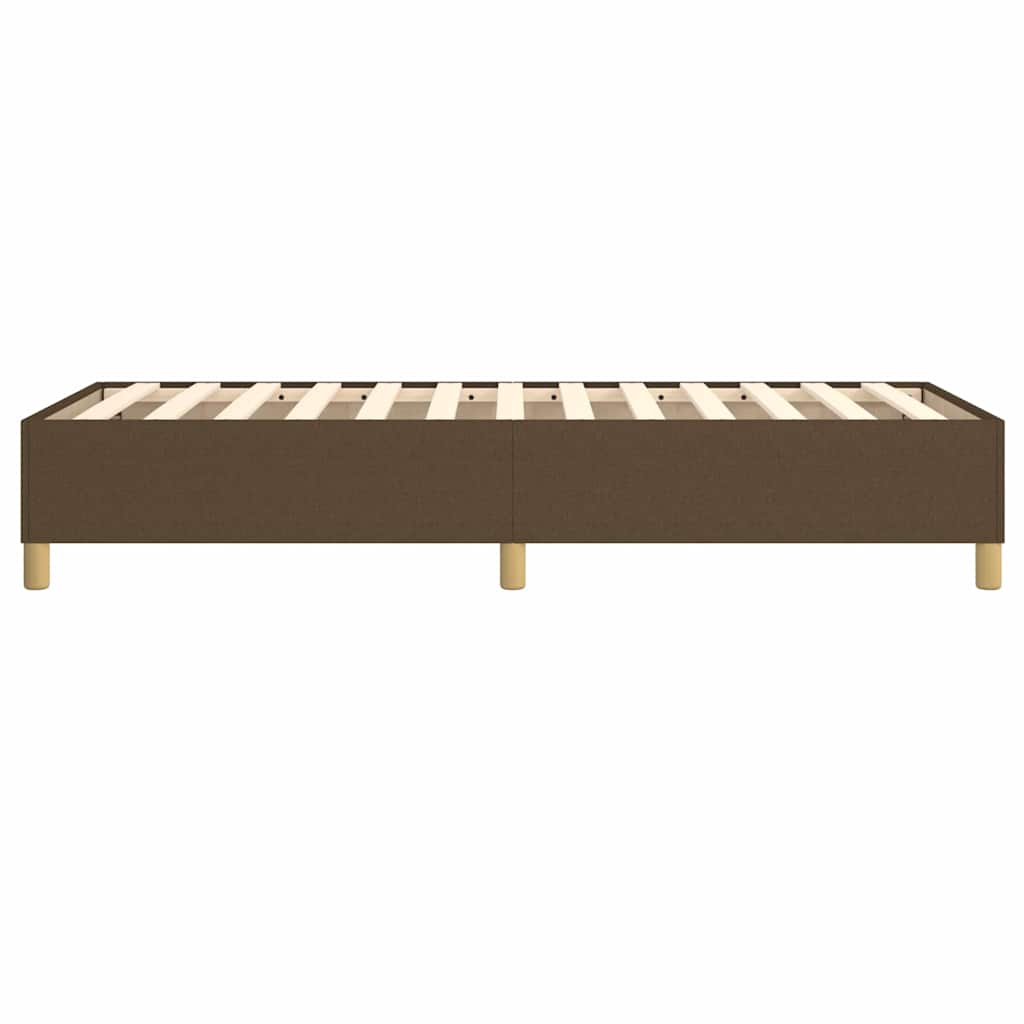 Struttura Letto a Rete a Molle Marrone Scuro 80x200 cm Tessuto