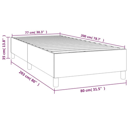 Struttura Letto a Rete a Molle Marrone Scuro 80x200 cm Tessuto | homemem39