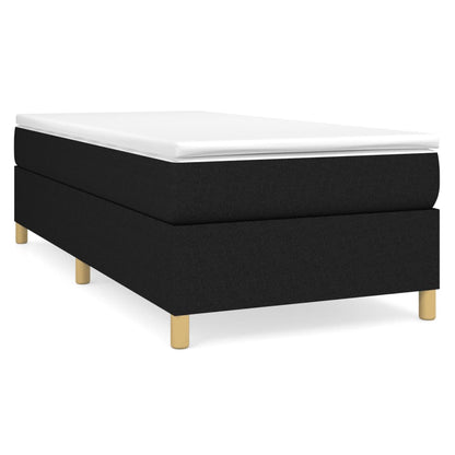 Struttura Letto a Rete a Molle Nero 90x190 cm in Tessuto | homemem39