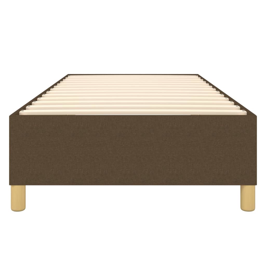 Struttura Letto a Rete a Molle Marrone Scuro 90x190 cm Tessuto | homemem39