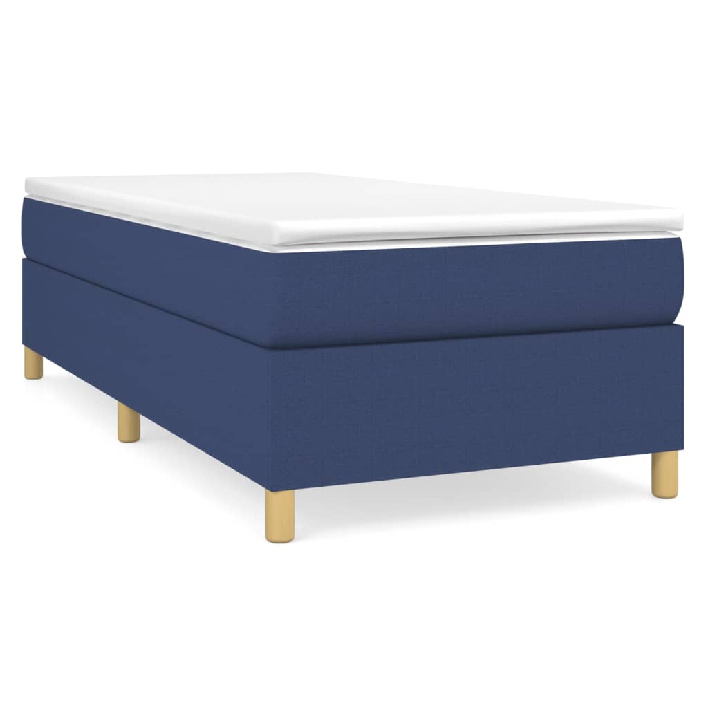 Struttura Letto a Rete a Molle Blu 90x190 cm in Tessuto | homemem39