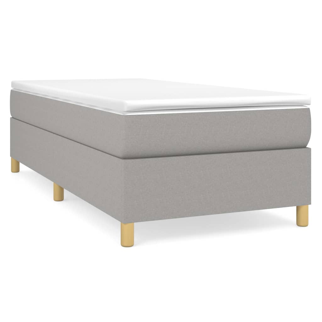Struttura Letto a Rete a Molle Grigio Chiaro 90x200 cm Tessuto | homemem39