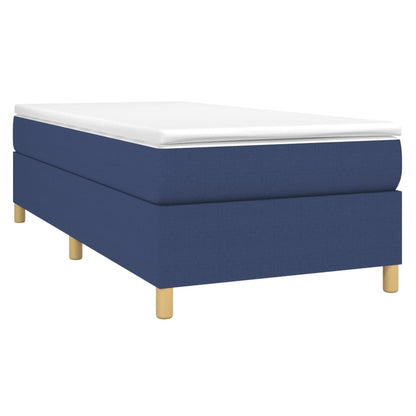Struttura Letto a Rete a Molle Blu 90x200 cm in Tessuto | homemem39