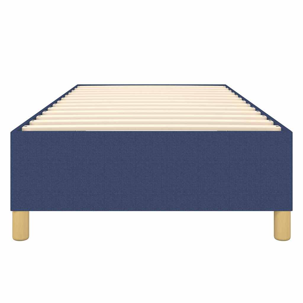 Struttura Letto a Rete a Molle Blu 90x200 cm in Tessuto