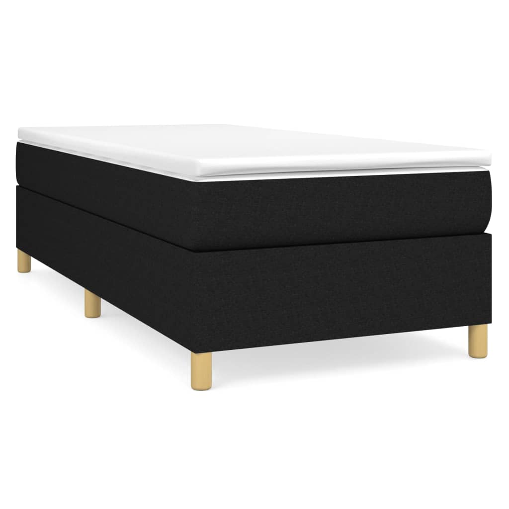 Struttura Letto a Rete a Molle Nero 100x200 cm in Tessuto | homemem39