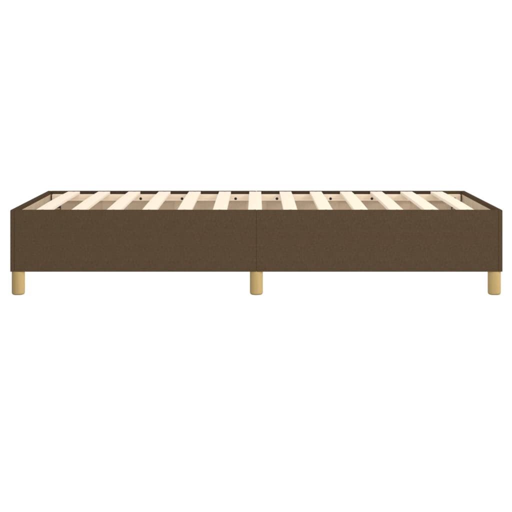 Struttura Letto a Rete a Molle Marrone Scuro 100x200 cm Tessuto | homemem39
