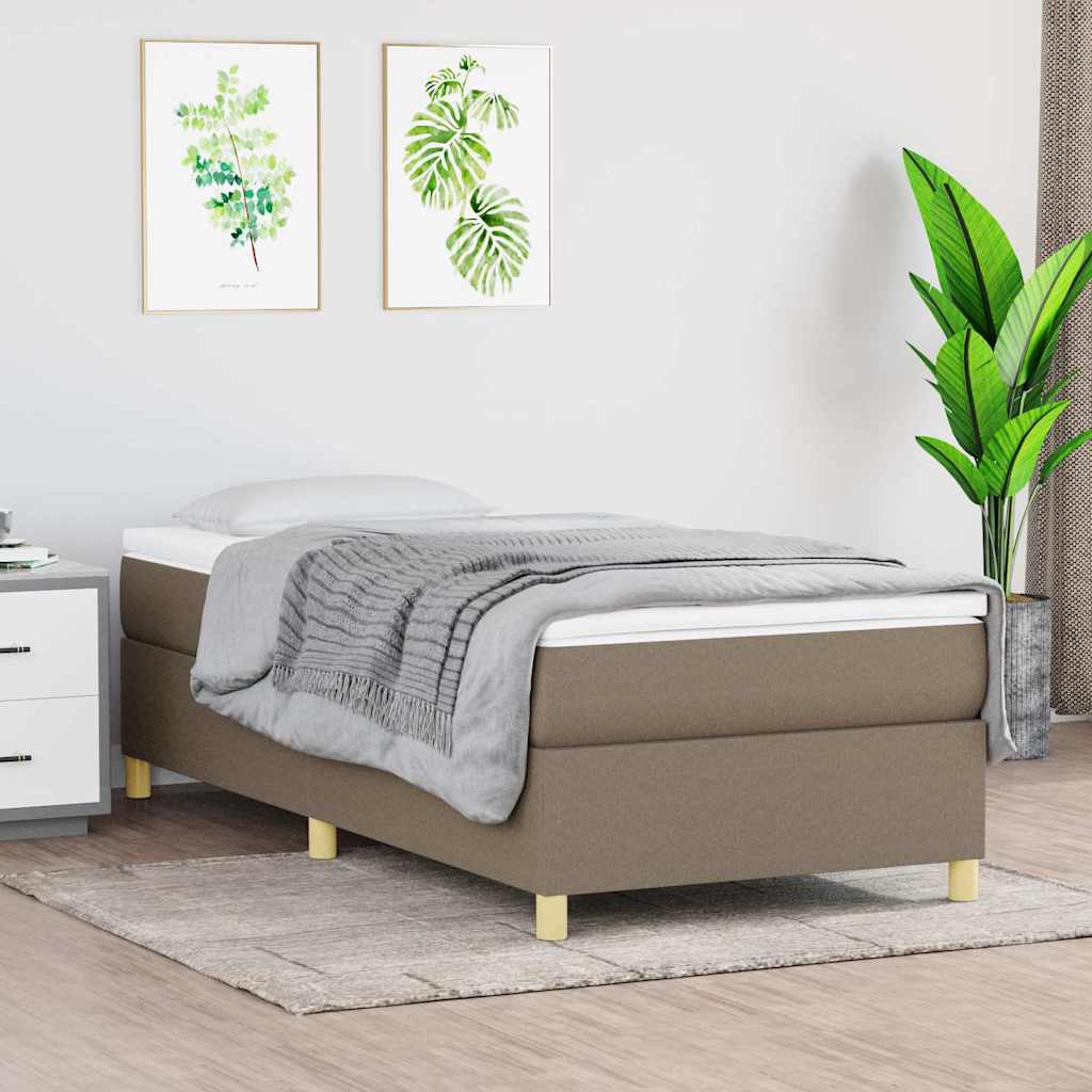 Struttura Letto a Rete a Molle Tortora 100x200 cm in Tessuto