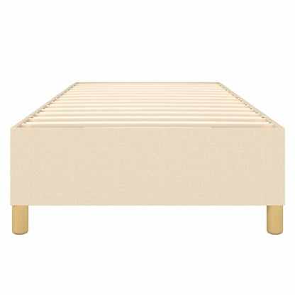 Struttura Letto a Rete a Molle Crema 100x200 cm in Tessuto