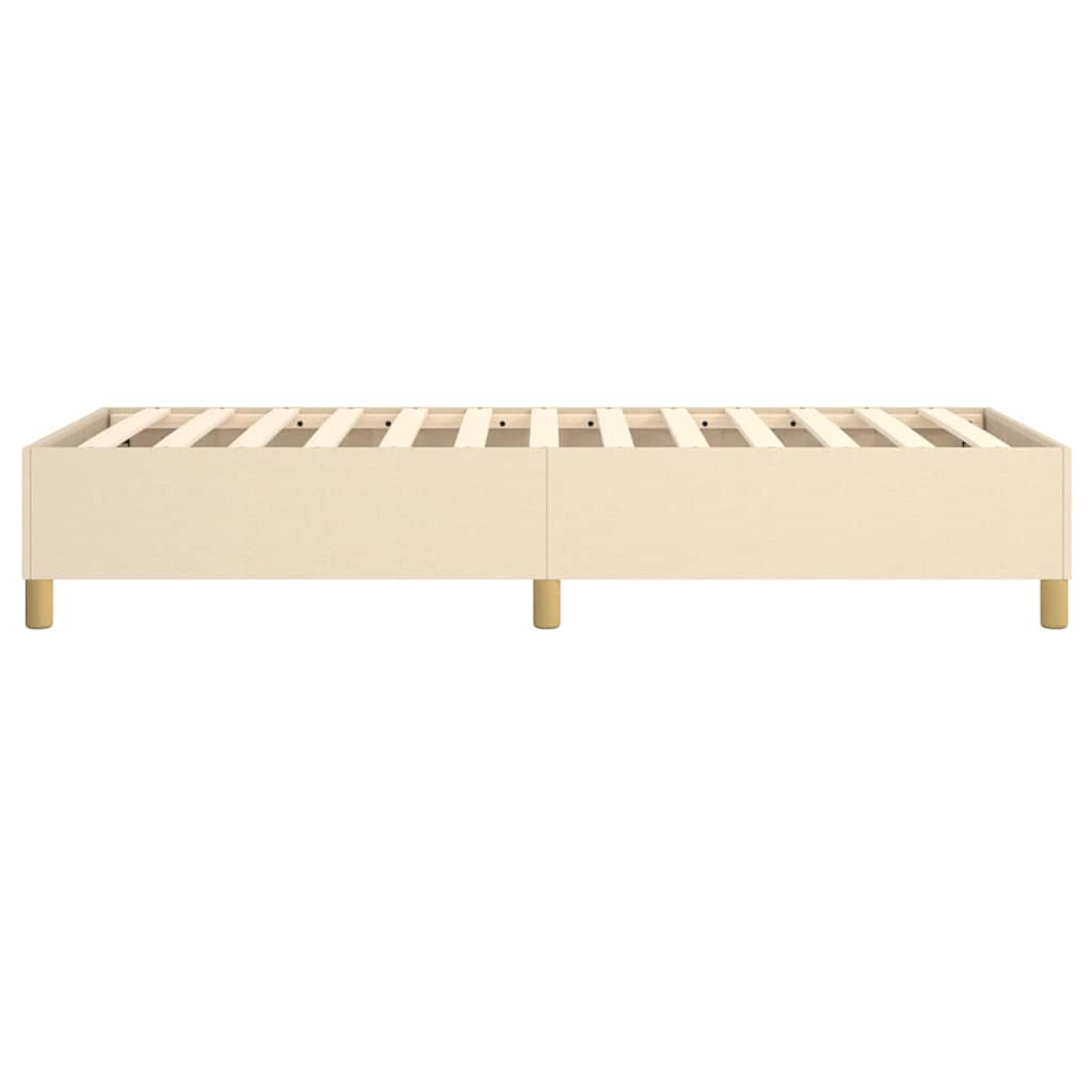 Struttura Letto a Rete a Molle Crema 100x200 cm in Tessuto