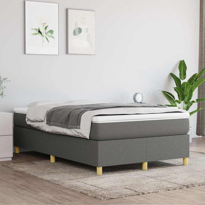 Struttura Letto a Rete a Molle Grigio Scuro 120x200 cm Tessuto
