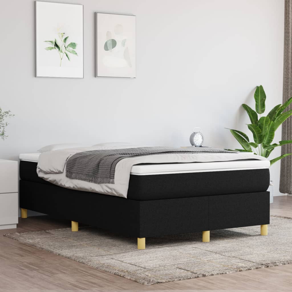 Struttura Letto a Rete a Molle Nero 120x200 cm Tessuto | homemem39