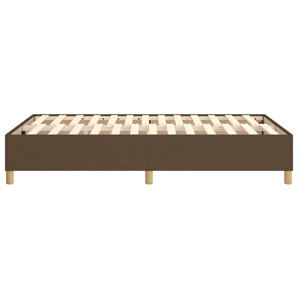Struttura Letto a Rete a Molle Marrone Scuro 120x200 cm Tessuto