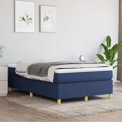 Struttura Letto a Rete a Molle Blu 120x200 cm in Tessuto