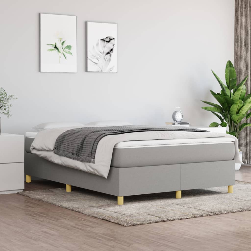 Struttura Letto a Rete a Molle Grigio Chiaro 140x190 cm Tessuto | homemem39
