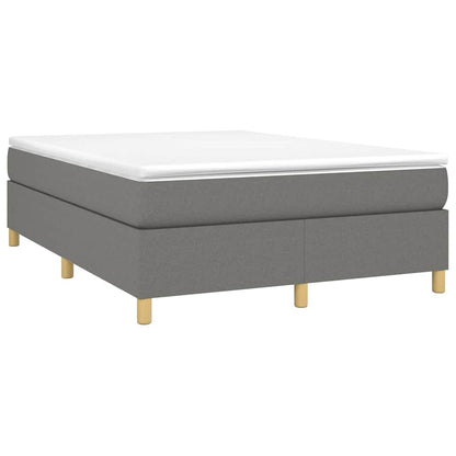 Struttura Letto a Rete a Molle Grigio Scuro 140x190 cm Tessuto
