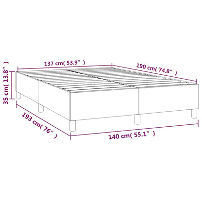 Struttura Letto a Rete a Molle Grigio Scuro 140x190 cm Tessuto