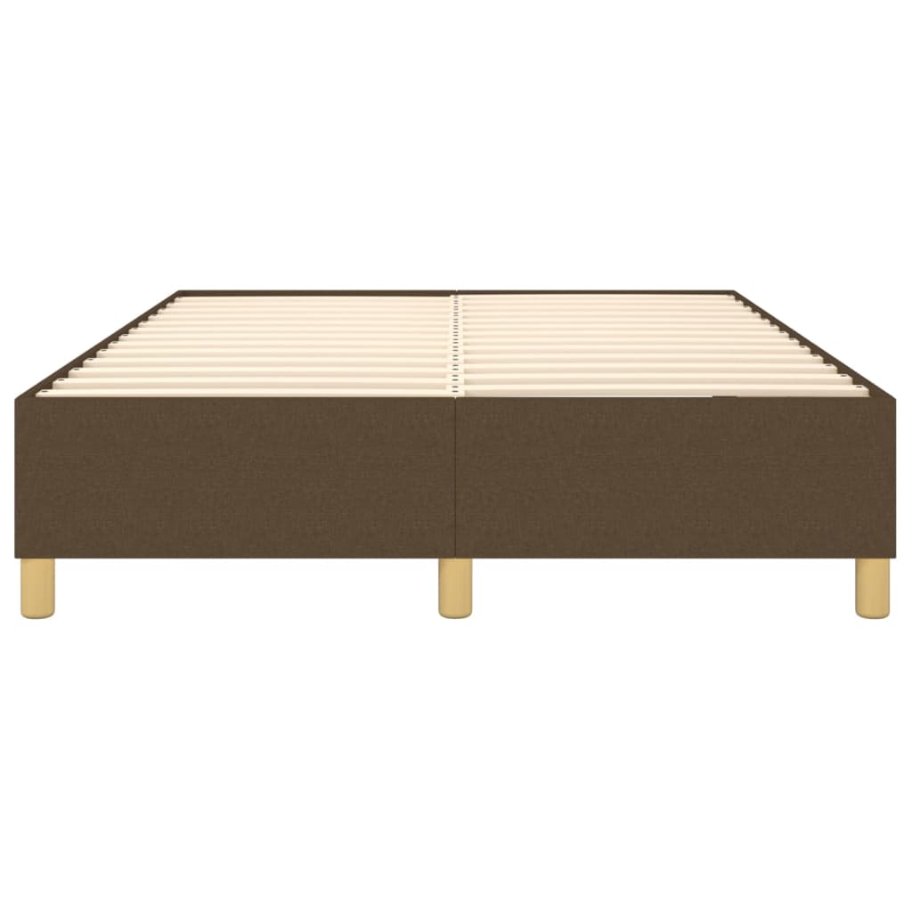 Struttura Letto a Rete a Molle Marrone Scuro 140x190 cm Tessuto