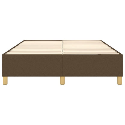 Struttura Letto a Rete a Molle Marrone Scuro 140x190 cm Tessuto