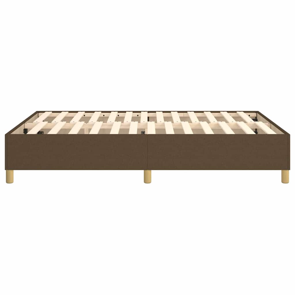 Struttura Letto a Rete a Molle Marrone Scuro 140x190 cm Tessuto