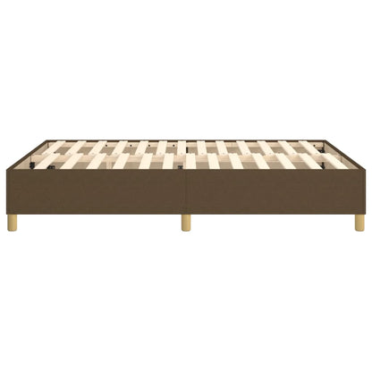 Struttura Letto a Rete a Molle Marrone Scuro 140x190 cm Tessuto