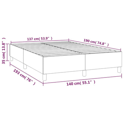 Struttura Letto a Rete a Molle Marrone Scuro 140x190 cm Tessuto