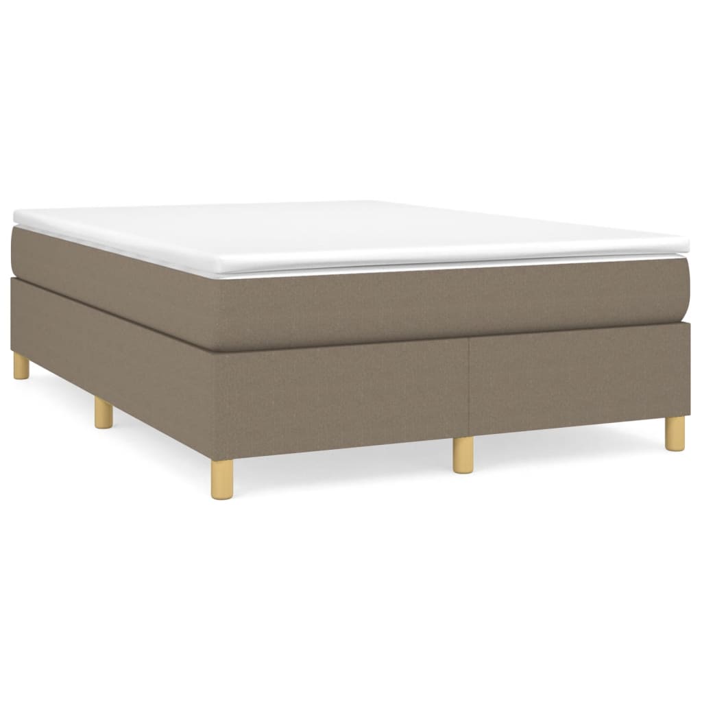 Struttura Letto a Rete a Molle Tortora 140x190 cm in Tessuto
