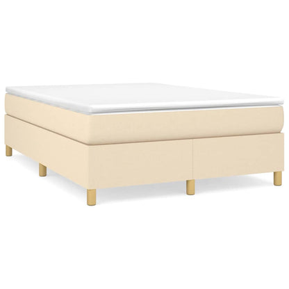 Struttura Letto a Rete a Molle Crema 140x190 cm in Tessuto