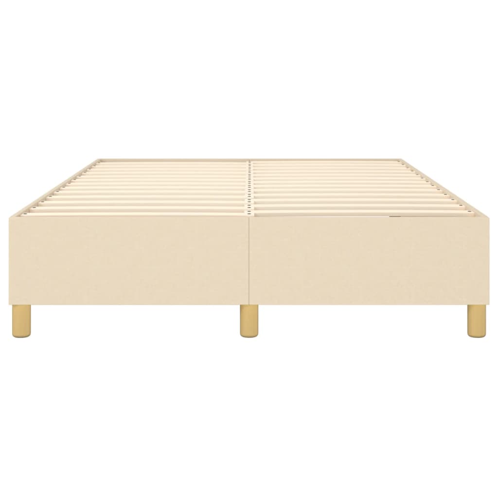 Struttura Letto a Rete a Molle Crema 140x190 cm in Tessuto | homemem39
