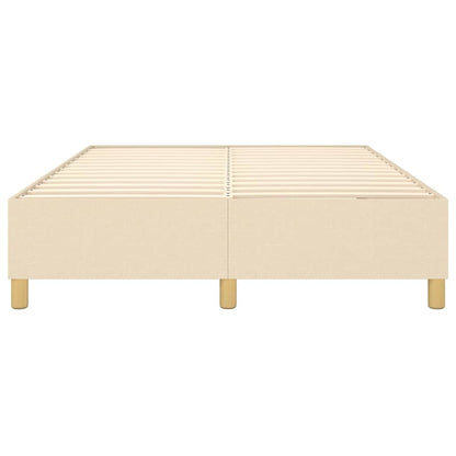 Struttura Letto a Rete a Molle Crema 140x190 cm in Tessuto