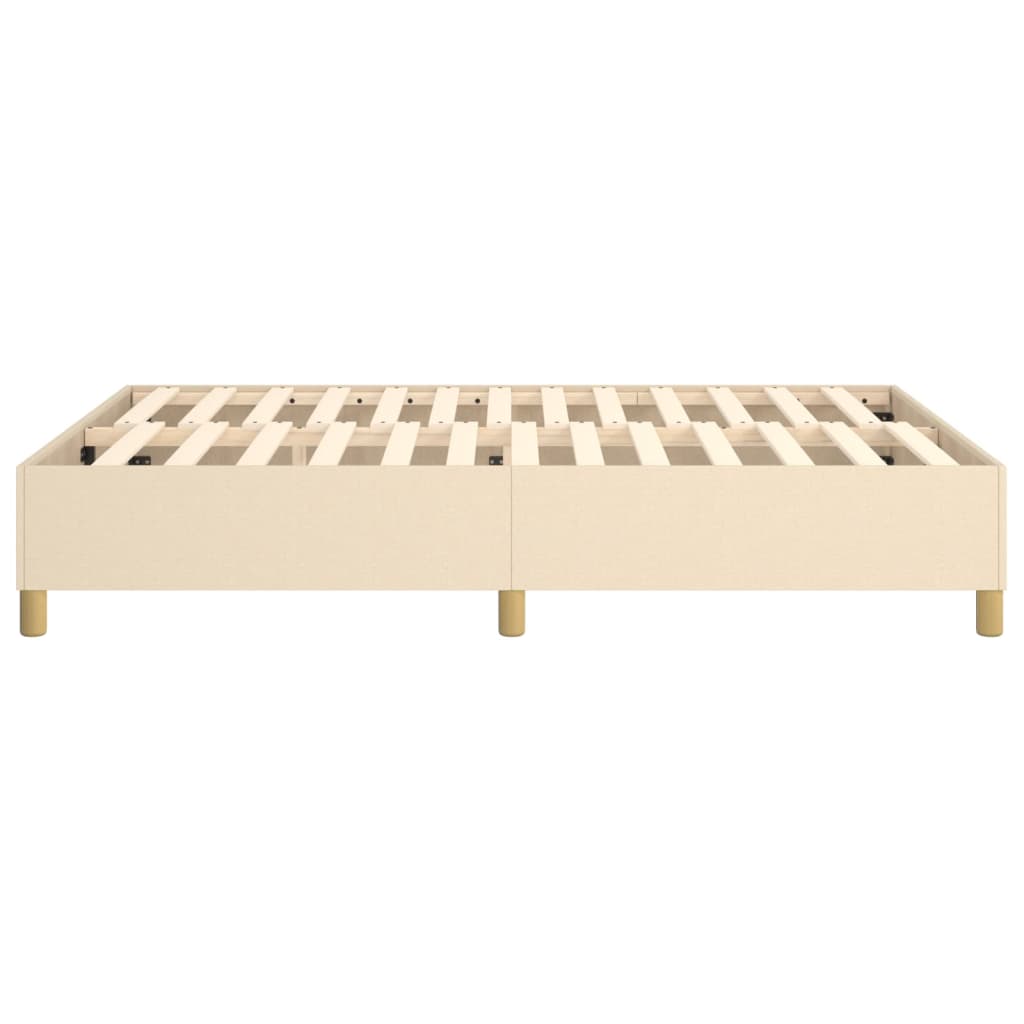 Struttura Letto a Rete a Molle Crema 140x190 cm in Tessuto | homemem39