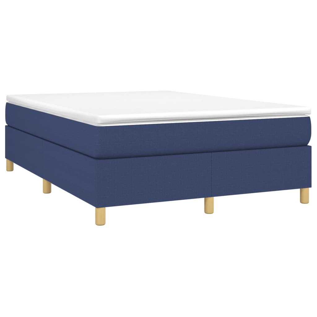 Struttura Letto a Rete a Molle Blu 140x190 cm in Tessuto | homemem39