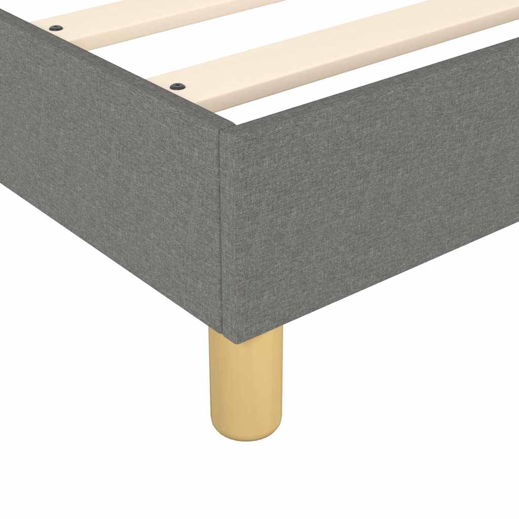 Struttura Letto a Rete a Molle Grigio Scuro 140x200 cm Tessuto
