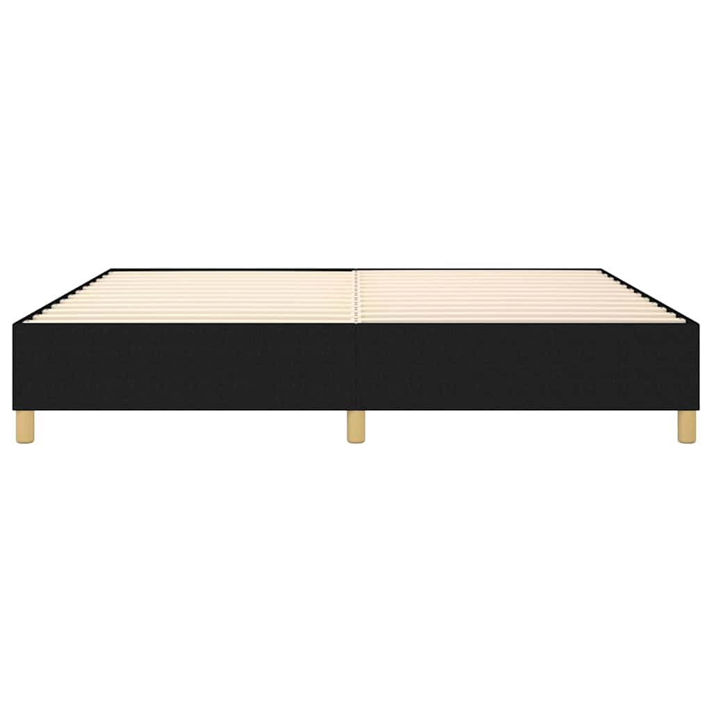 Struttura Letto a Rete a Molle Nero 140x200 cm in Tessuto