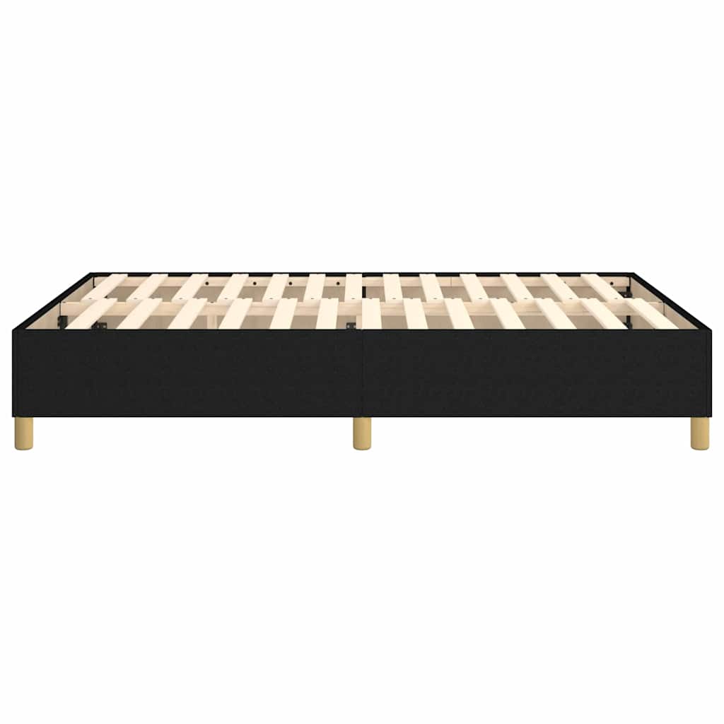 Struttura Letto a Rete a Molle Nero 140x200 cm in Tessuto