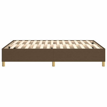Struttura Letto a Rete a Molle Marrone Scuro 140x200 cm Tessuto