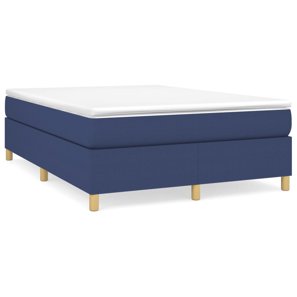 Struttura Letto a Rete a Molle Blu 140x200 cm in Tessuto | homemem39